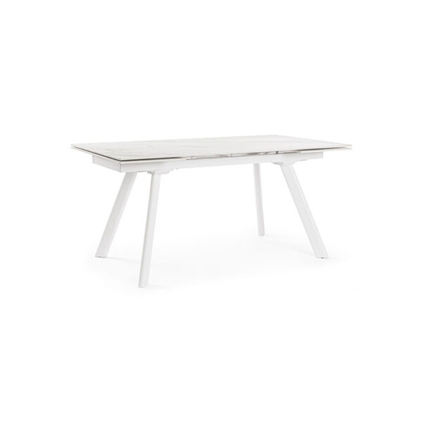 Tavolo rettangolare allungabile in gres bianco Jarkko 0731275 Andrea Bizzotto
