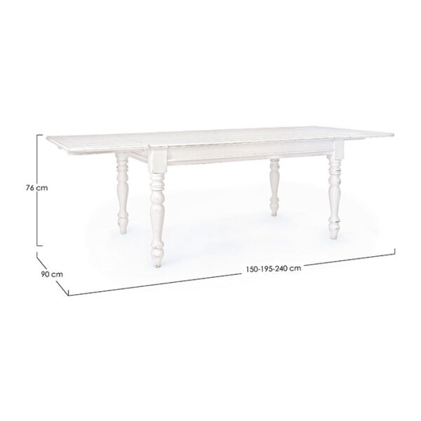 Tavolo rettangolare allungabile in legno mango Colette 0745072 Andrea Bizzotto