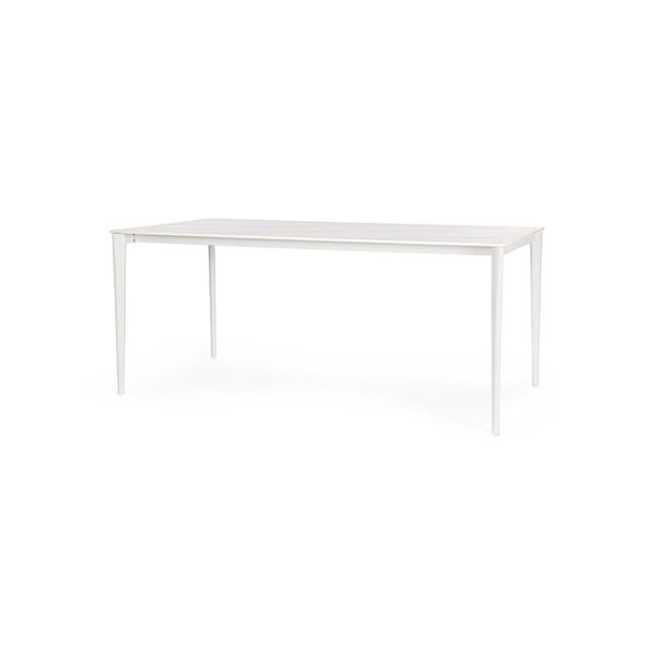 Tavolo rettangolare fisso bianco in gres porcellanato bianco Reija 0731525 Andrea Bizzotto