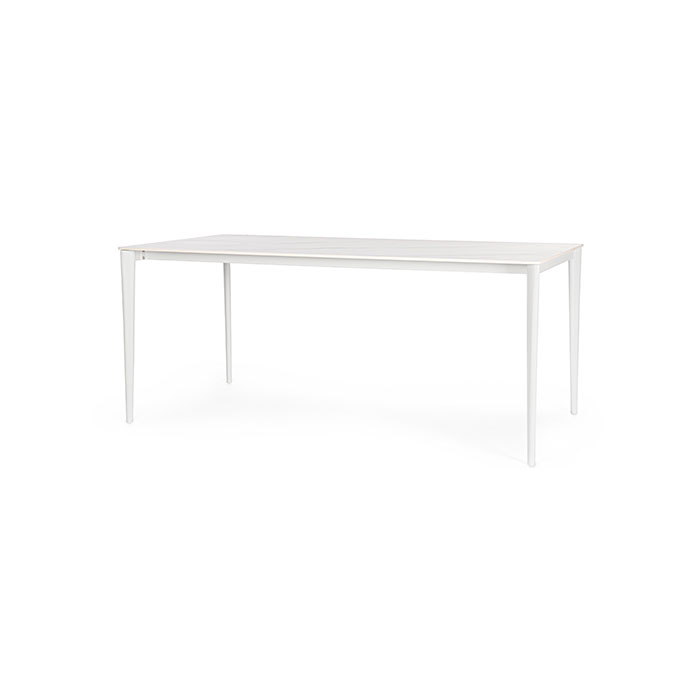 Tavolo rettangolare fisso bianco in gres porcellanato bianco Reija 0731525 Andrea Bizzotto