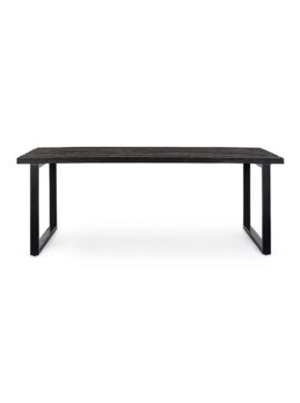 Tavolo rettangolare fisso in legno nero Hastings 0747017 Andrea Bizzotto