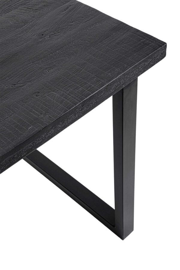 Tavolo rettangolare fisso in legno nero gambe in acciaio Hastings Andrea Bizzotto