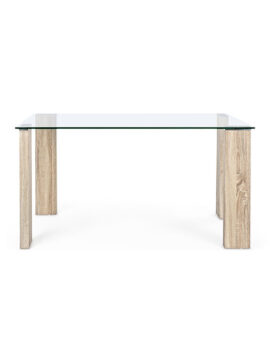 Tavolo rettangolare fisso in vetro trasparente New Arley 0732215 Andrea Bizzotto