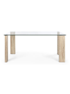 Tavolo rettangolare fisso in vetro trasparente New Arley 0732216 Andrea Bizzotto