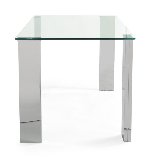 Tavolo rettangolare fisso in vetro trasparente e acciaio New Arley 0732217 Andrea Bizzotto