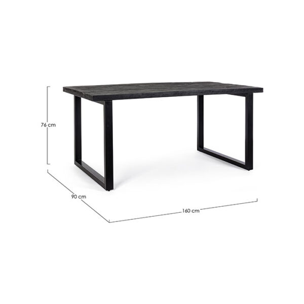 Tavolo rettangolare fisso piano in legno Hastings 0747015 Andrea Bizzotto