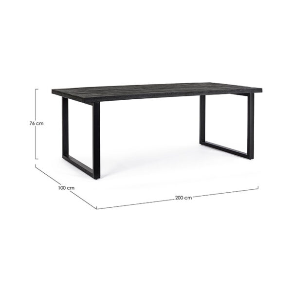 Tavolo rettangolare fisso piano in legno Hastings 0747017 Andrea Bizzotto