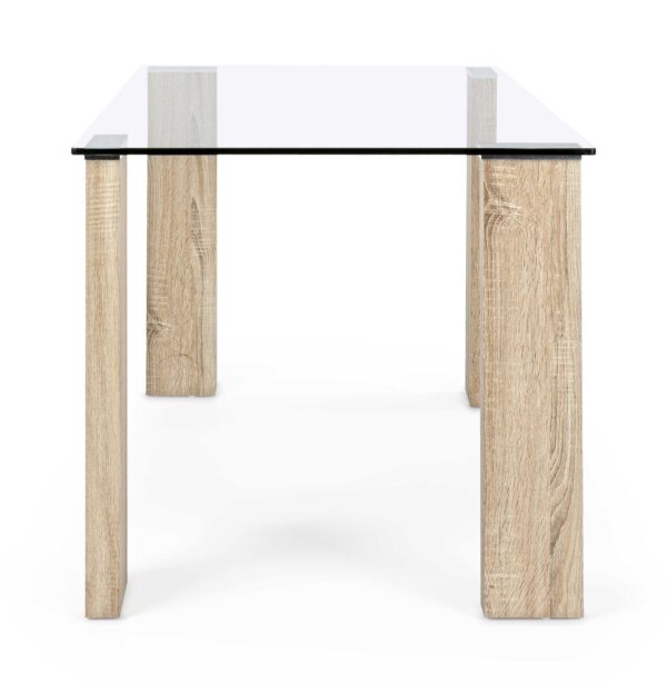 Tavolo rettangolare fisso piano in vetro New Arley 0732215 Andrea Bizzotto