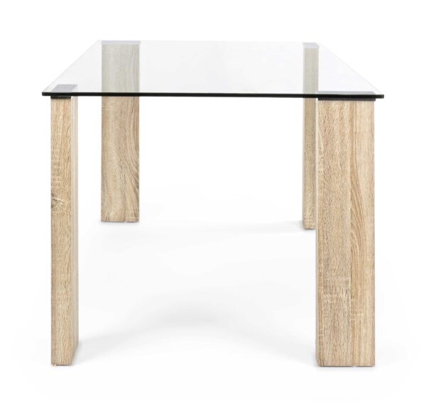Tavolo rettangolare fisso piano in vetro New Arley 0732216 Andrea Bizzotto