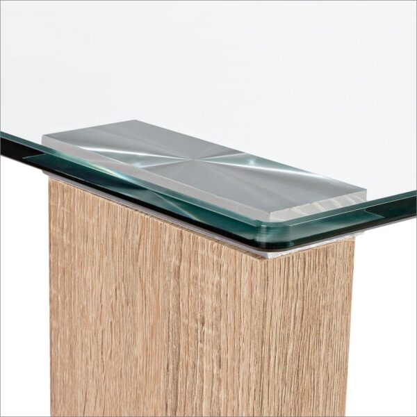 Tavolo rettangolare fisso piano in vetro trasparente New Arley 0732215 Andrea Bizzotto