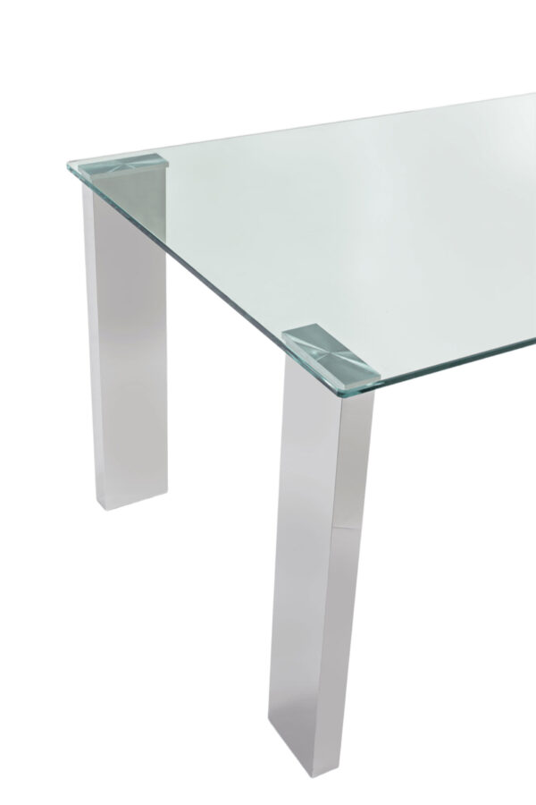 Tavolo rettangolare fisso piano in vetro trasparente New Arley 0732218 Andrea Bizzotto