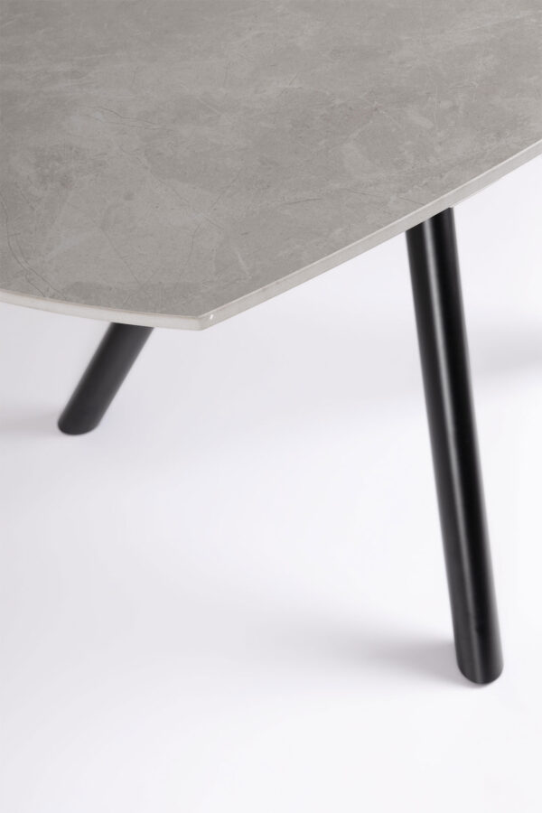 Tavolo tondo allungabile grigio e nero Rauni 0731530 Andrea Bizzotto