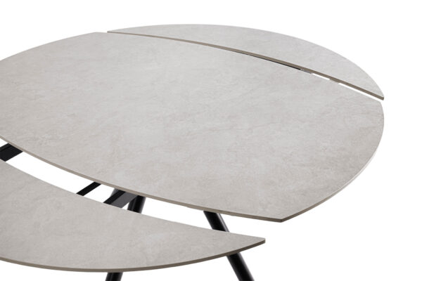 Tavolo tondo allungabile piano grigio chiaro Rauni 0731529 Andrea Bizzotto