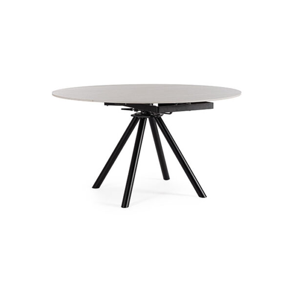 Tavolo tondo allungabile piano in gres grigio Rauni 0731529 Andrea Bizzotto