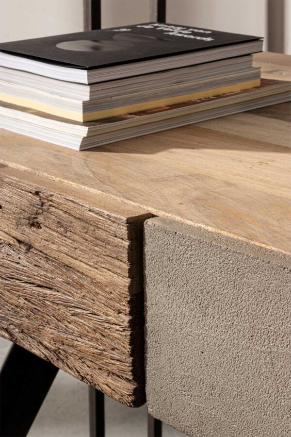 Scrivania 2 cassetti in legno e cemento Manchester 0746733 Andrea Bizzotto