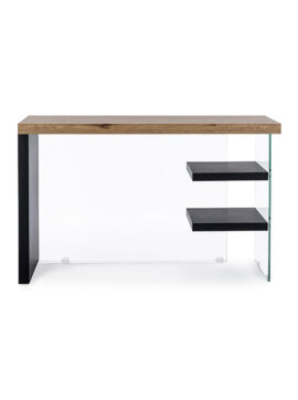 Scrivania 2 mensole Line Wood nero 0734007 Andrea Bizzotto