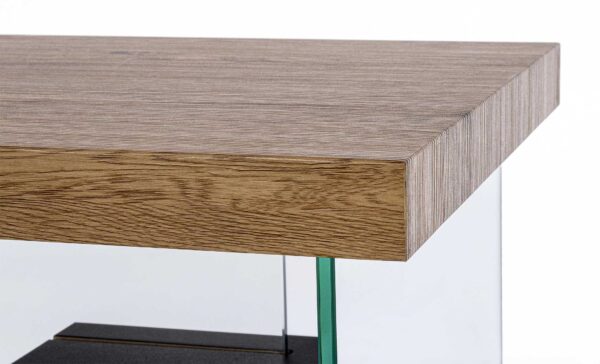 Scrivania 2 mensole in legno Line Wood nero 0734007 Andrea Bizzotto