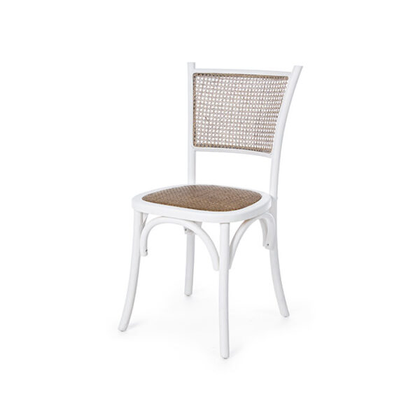 Sedia bianca in legno effetto naturale Carrel 0743656 Andrea Bizzotto