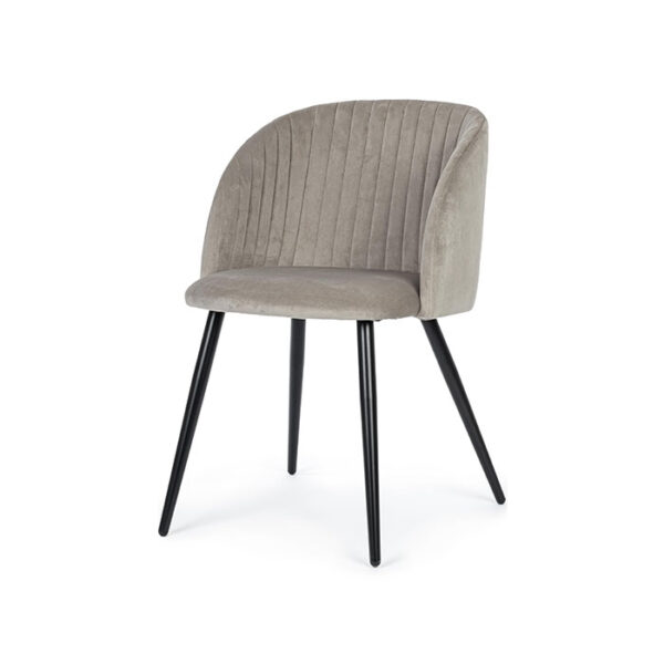 Sedia colorata Tortora Queen Velvet 0734287 Andrea Bizzotto