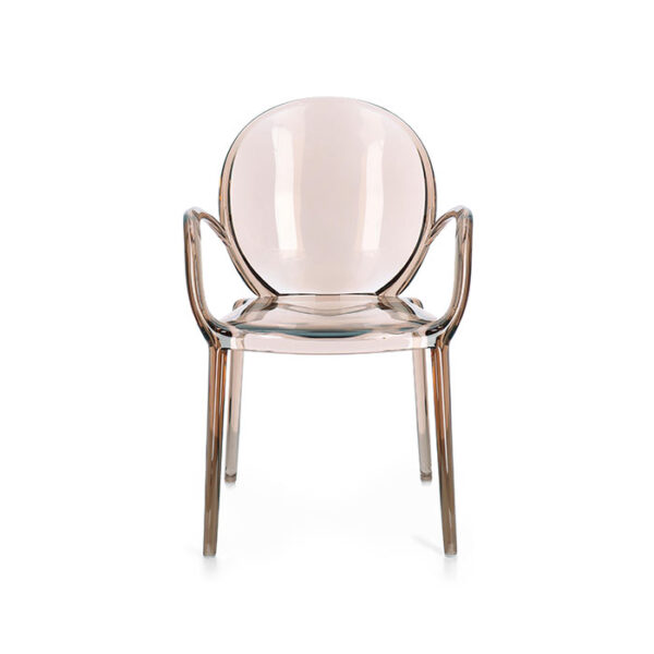 Sedia colorata con braccioli Camilla Coffee 0730222 Andrea Bizzotto