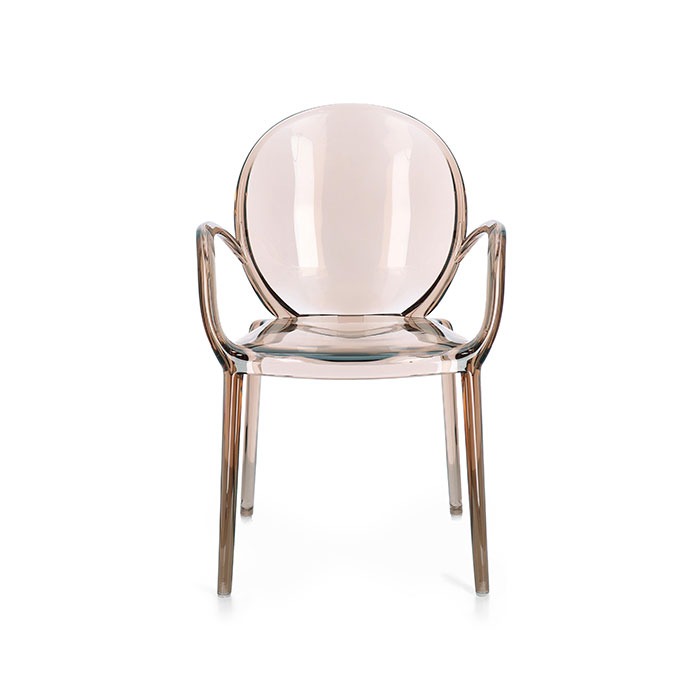Sedia colorata con braccioli Camilla Coffee 0730222 Andrea Bizzotto