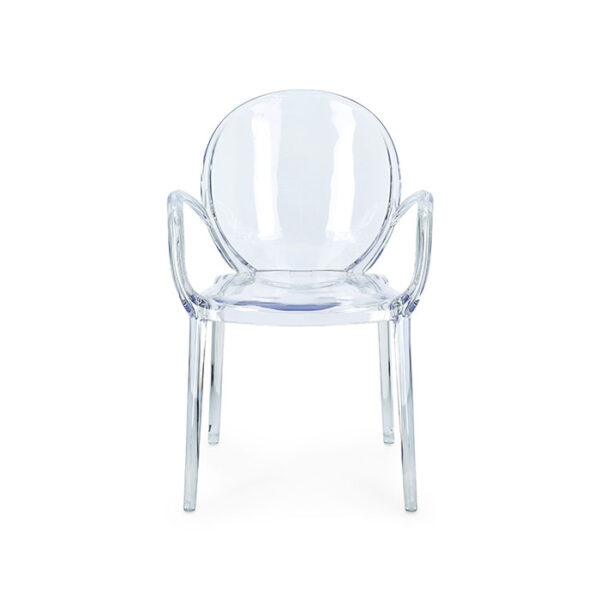 Sedia colorata con braccioli trasparente Camilla 0730220 Andrea Bizzotto