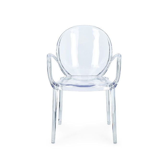 Sedia colorata con braccioli trasparente Camilla 0730220 Andrea Bizzotto