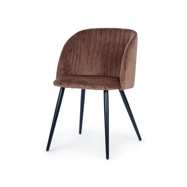 Sedia colorata in velluto Ruggine Queen Velvet 0734286 Andrea Bizzotto