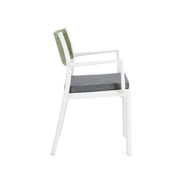 Sedia con braccioli Bianco-verde Alvin 0650006 Andrea Bizzotto