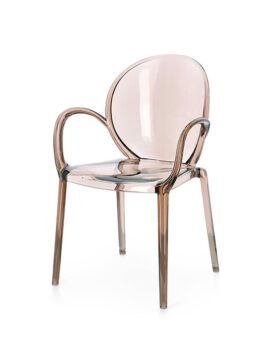 Sedia con braccioli in policarbonato Camilla Coffee 0730222 Andrea Bizzotto
