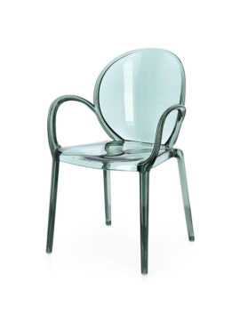 Sedia con braccioli in policarbonato Camilla Mint 0730223 Andrea Bizzotto