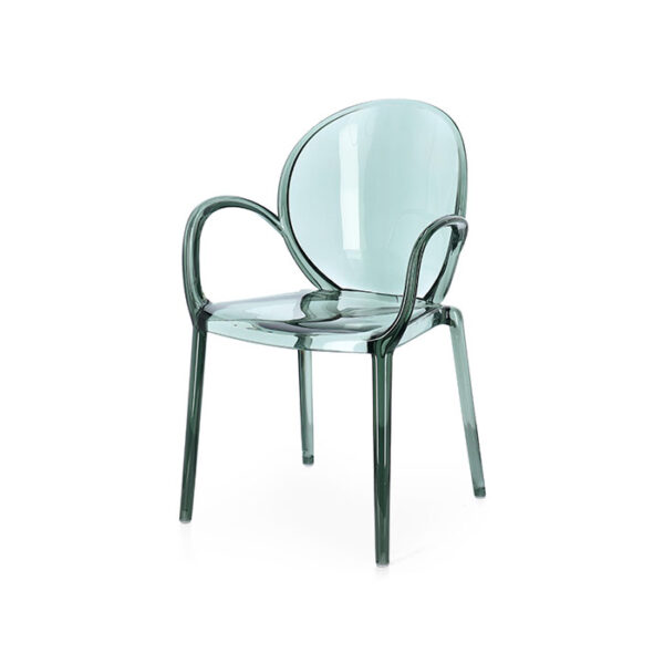 Sedia con braccioli in policarbonato Camilla Mint 0730223 Andrea Bizzotto