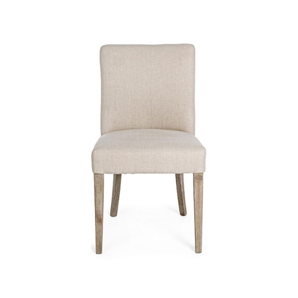 Sedia con gambe in legno e rivestita in lino naturale Beatriz 0748042 Andrea Bizzotto