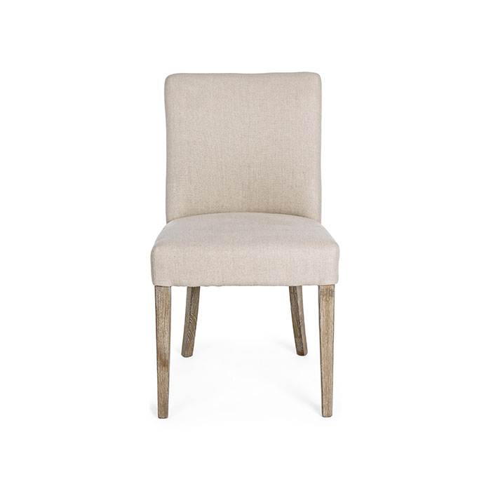 Sedia con gambe in legno e rivestita in lino naturale Beatriz 0748042 Andrea Bizzotto