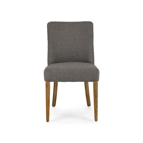 Sedia con gambe in legno e rivestita in poliestere Grigio Boucle’ Beatriz 0748321 Andrea Bizzotto
