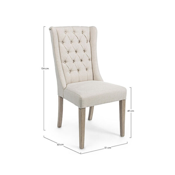 Sedia con schienale alto Beige Columbia 0748056 Andrea Bizzotto