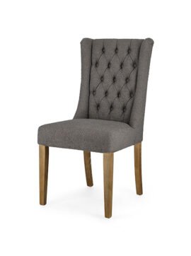 Sedia con schienale alto in poliestere e legno grigio Columbia 0748323 Andrea Bizzotto