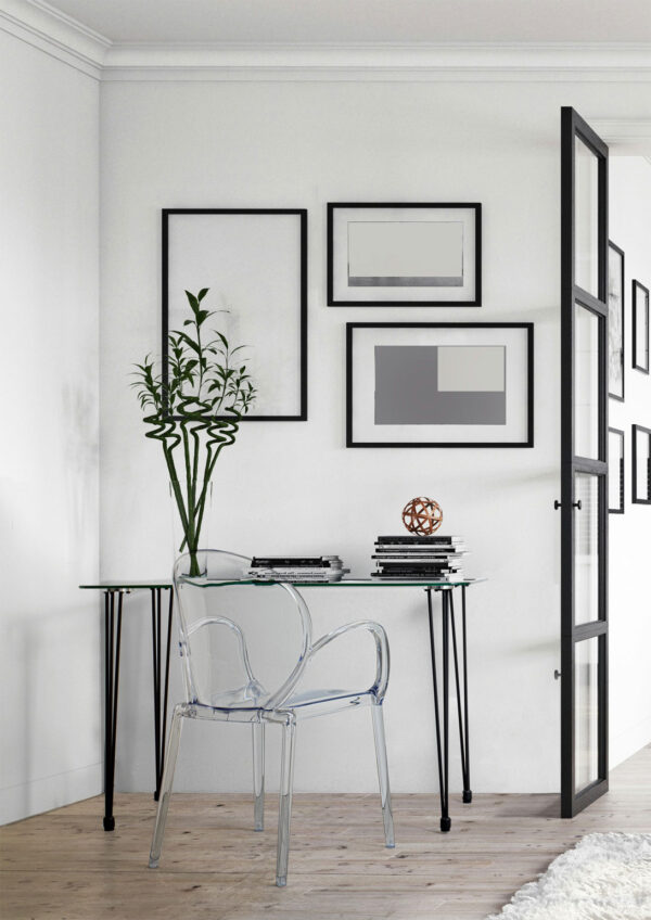 Sedia elegante con braccioli in policarbonato trasparente Camilla 0730220 Andrea Bizzotto