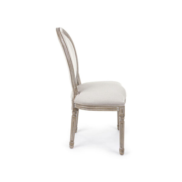 Sedia elegante in poliestere effetto velluto naturale Mathilde 0743253 Andrea Bizzotto