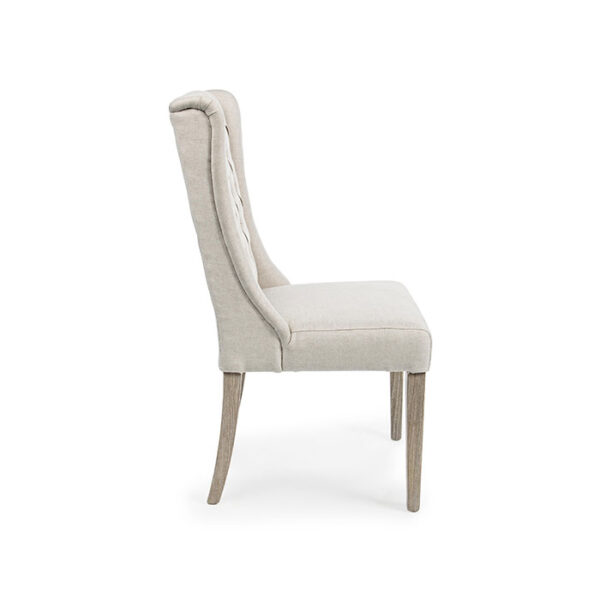 Sedia imbottita con schienale alto Beige Columbia 0748056 Andrea Bizzotto