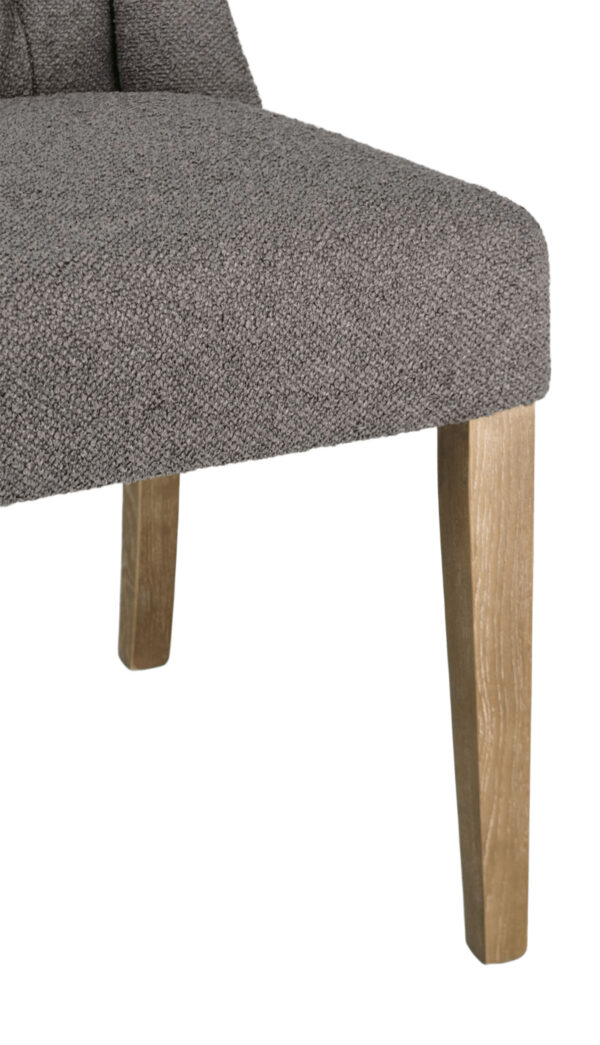 Sedia imbottita in poliestere grigio e legno Columbia 0748323 Andrea Bizzotto
