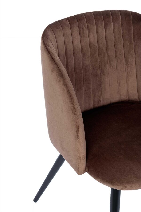 Sedia imbottita in velluto Ruggine Queen Velvet 0734286 Andrea Bizzotto