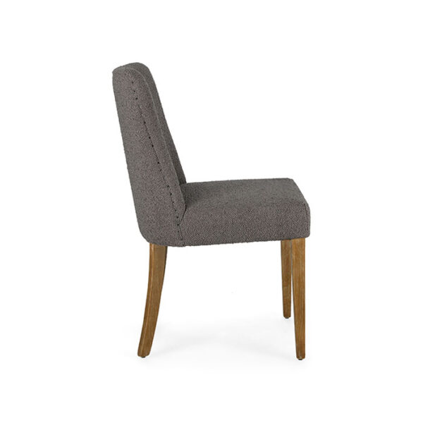 Sedia imbottita rivestita in poliestere Grigio Boucle’ Beatriz 0748321 Andrea Bizzotto