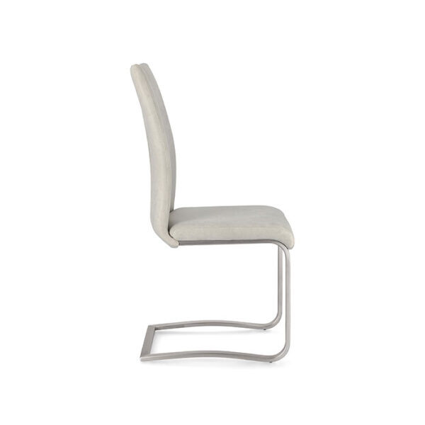 Sedia in acciaio e similpelle Ghiaccio Kenneth 0731256 Andrea Bizzotto