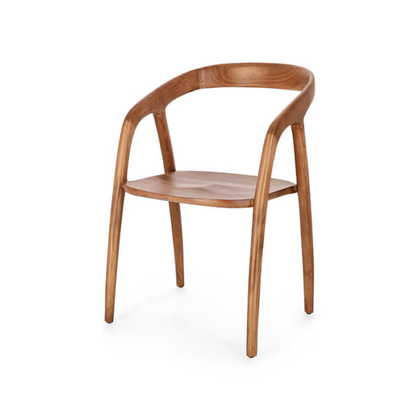 Sedia in legno chiaro con braccioli Dotty 0747151 Andrea Bizzotto