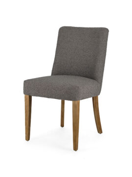 Sedia in legno di quercia e rivestimento in Grigio Boucle’ Beatriz 0748321 Andrea Bizzotto