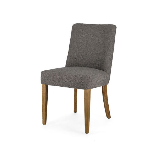 Sedia in legno di quercia e rivestimento in Grigio Boucle’ Beatriz 0748321 Andrea Bizzotto