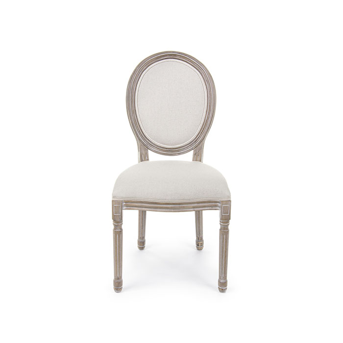 Sedia in legno e in poliestere effetto velluto naturale Mathilde 0743253 Andrea Bizzotto