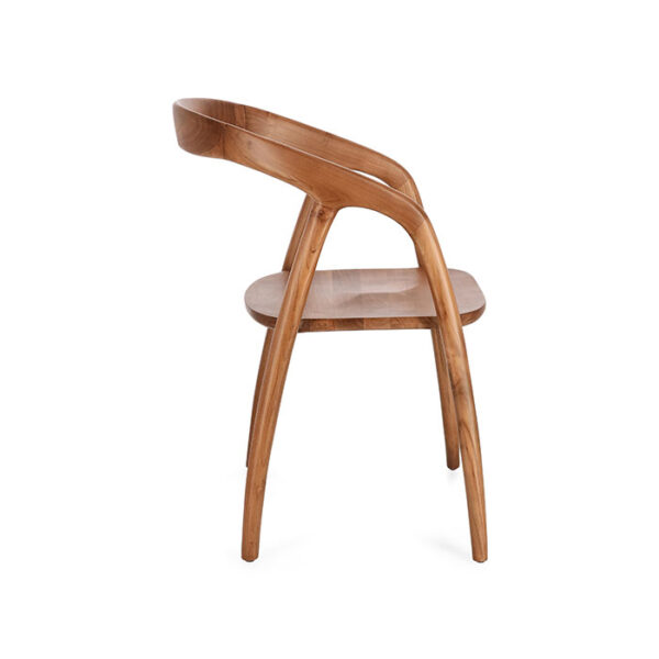 Sedia in legno teak con braccioli Dotty 0747151 Andrea Bizzotto