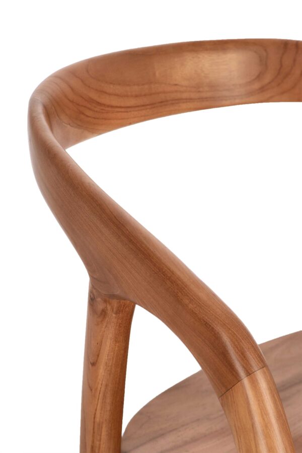 Sedia in legno teak naturale con braccioli Dotty 0747151 Andrea Bizzotto